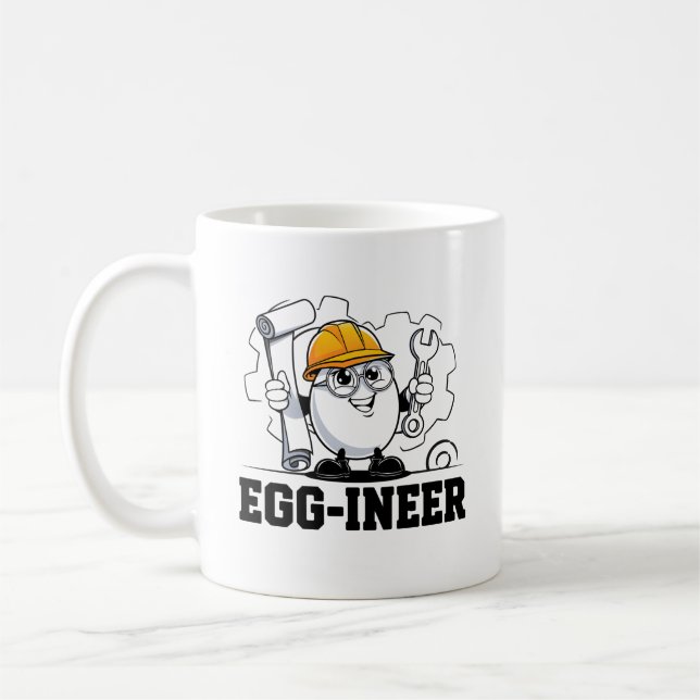 Egg-ineer: Fuel Your Genius with Every Sip! - Mug (Left)