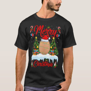 Egg Lights Xmas Tree Santa Egg Christmas T-Shirt