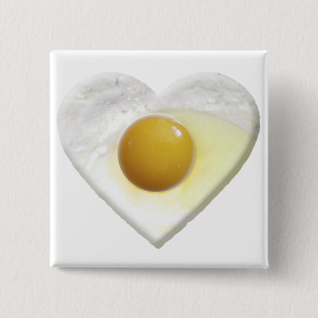 Egg LOVE 2 Inch Square Button (Front)