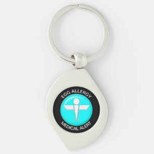 EGG Medical Alert Metal Keychain