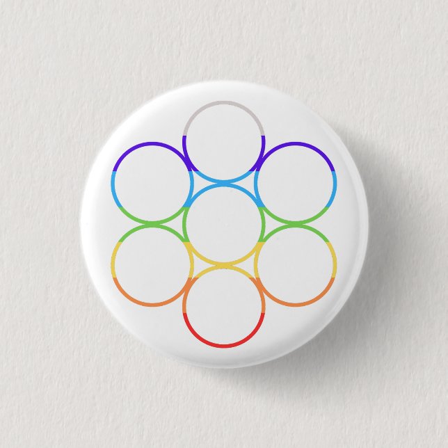 Egg of Life Chakra 1 Inch Round Button (Front)