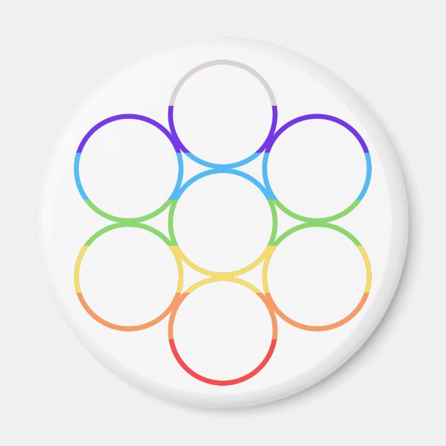 Egg of Life Chakra Round Magnet (Front)