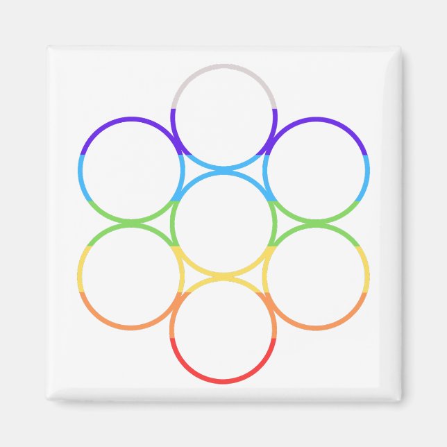 Egg of Life Chakra Square Magnet (Front)