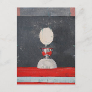 Egg over red and black postcard