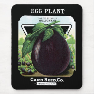 Egg Plant Seed Packet Label Mouse Pad