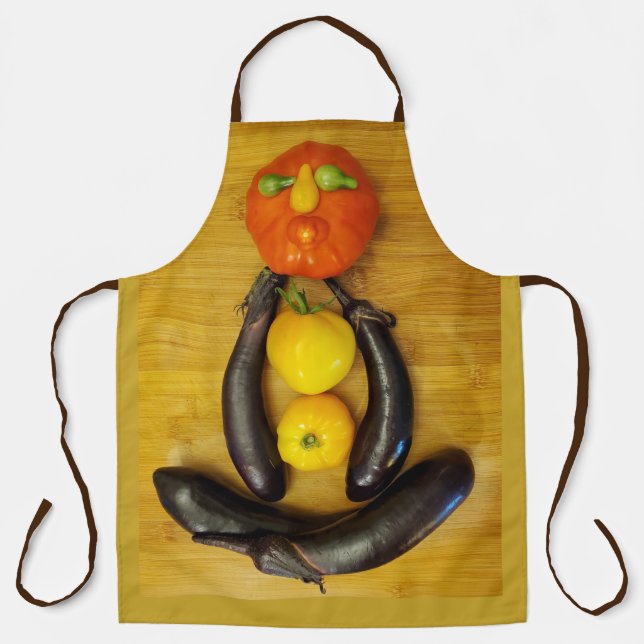 Egg Planti Planti All-Over Print Apron (Front)