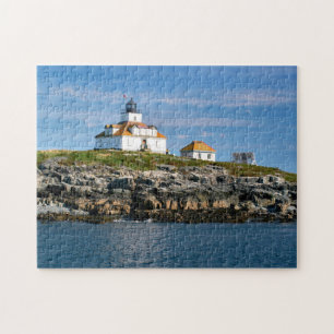 Egg Rock Lighthouse Bar Harbour Maine Jigsaw Jigsaw Puzzle