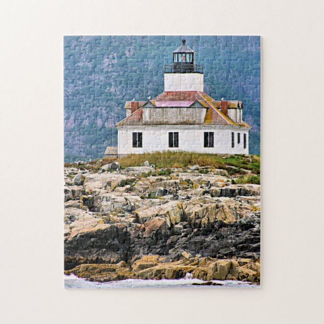 Egg Rock Lighthouse Bar Harbour Maine Jigsaw Puzzl Puzzle (Vertical)