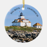 Egg Rock Lighthouse, Bar Harbour Maine Ornament