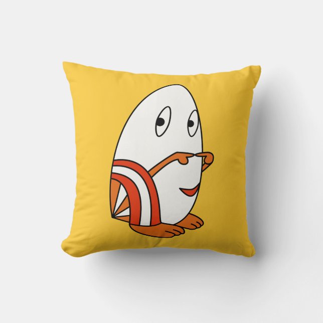 Egg shaped kawaii cute cartoon character pillows (Front)