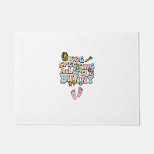 Egg Specting A Little Bunny Easter Pregnancy Annou Doormat