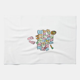 Egg Specting A Little Bunny Easter Pregnancy Annou Kitchen Towel