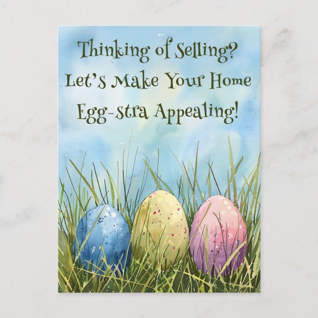 Egg-stra Appealing Real Estate Realty Marketing  Postcard (Front)