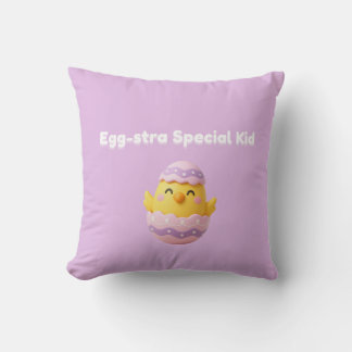 Egg-stra Special Kid Throw Pillow