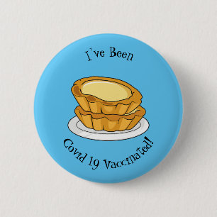 Egg tart cartoon illustration 2 inch round button