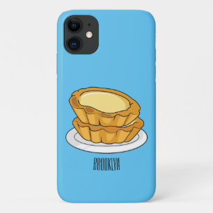 Egg tart cartoon illustration   iPhone 11 case