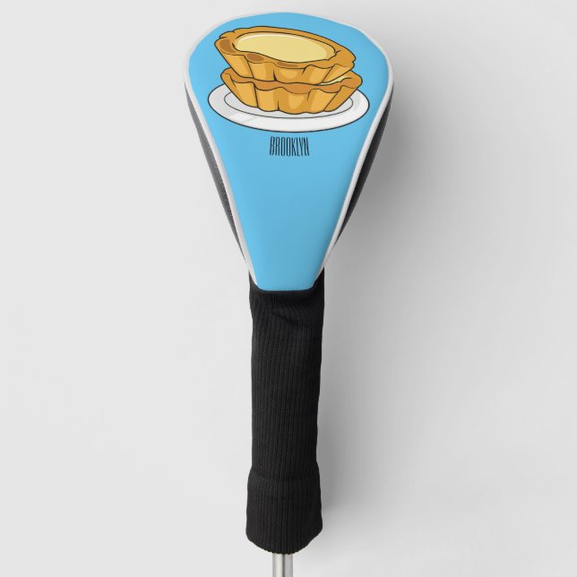 Egg tart cartoon illustration golf head cover (Front)