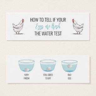 Egg Test For Freshness Customer Information Card