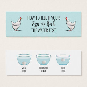 Egg Test For Freshness Customer Information Card