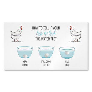 Egg Test For Freshness Customer Reminder Magnet