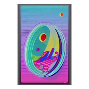 Egg Wave - Ken Gauge Abstract Poster