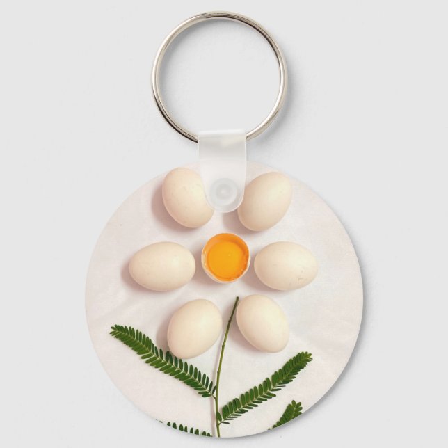 Egg Yolk Flower Keychain (Front)