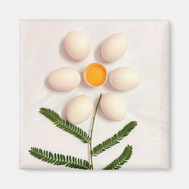 Egg Yolk Flower Magnet (Front)