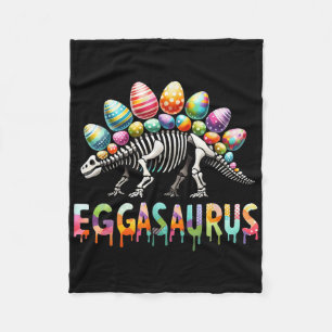 Eggasaurus Easter Dinosaur Boys Kids Toddler Stego Fleece Blanket