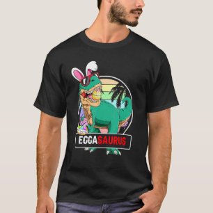 Eggasaurus Rex Easter Bunny Eggs Basket Dinosaur B T-Shirt