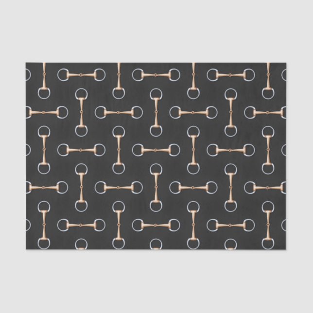 Eggbutt Snaffle Bits Equestrian Tissue Paper (Front)