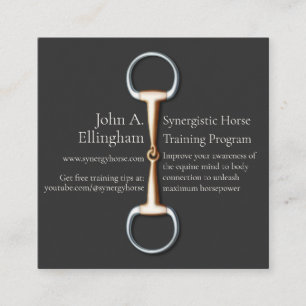 Eggbutt Snaffle Bot Elegant Equestrian Industry Square Business Card