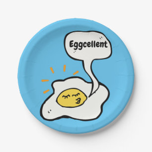 Eggcellent Sunny Side Up Paper Plate