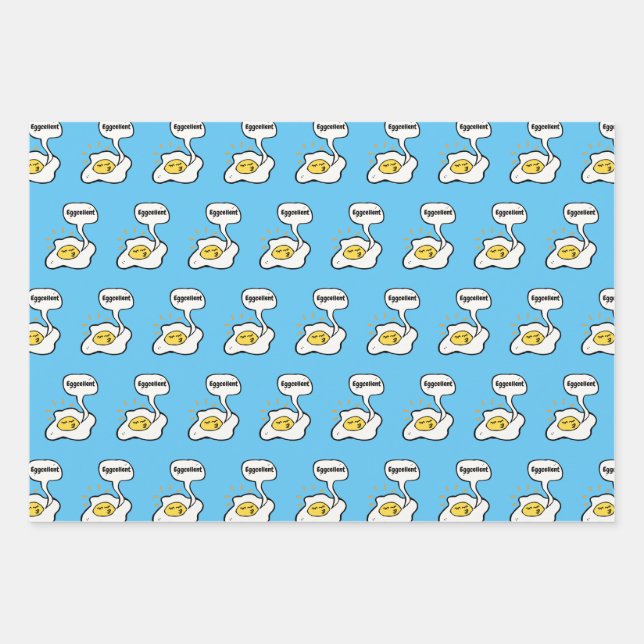 Eggcellent Sunny Side Up Wrapping Paper (Front)
