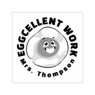Eggcellent Work Fun Teacher marking Back to school Self-inking Stamp