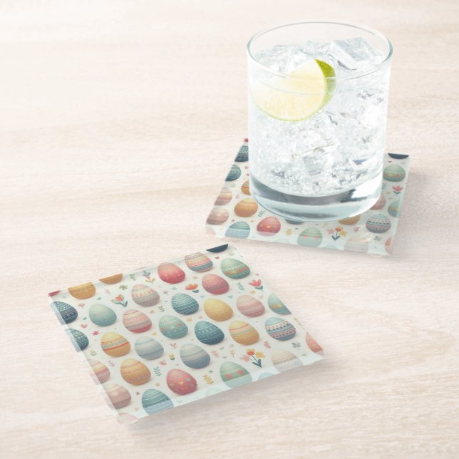 Eggcentric Glass Coaster (Angled)