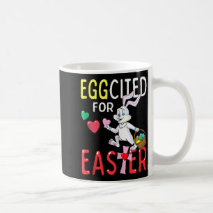 Eggcited For Easter Bunny Egg Hunt Funny Christian Coffee Mug