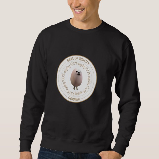 Eggdog Seal  100 Eggdog Sweatshirt (Front)