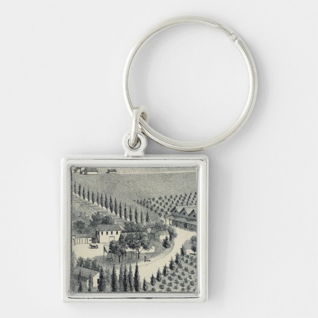 Eggers Vineyard, Fresno Keychain (Front)