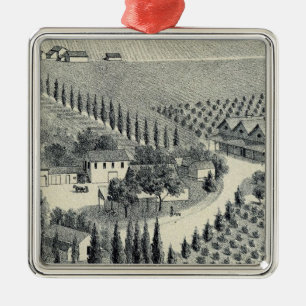 Eggers Vineyard, Fresno Metal Ornament