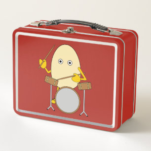 Egghead Drummer  Metal Lunch Box
