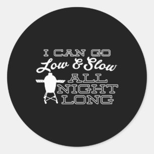 Egghead Funny Bbq Kamado Smoker Grilling Pitmaster Classic Round Sticker