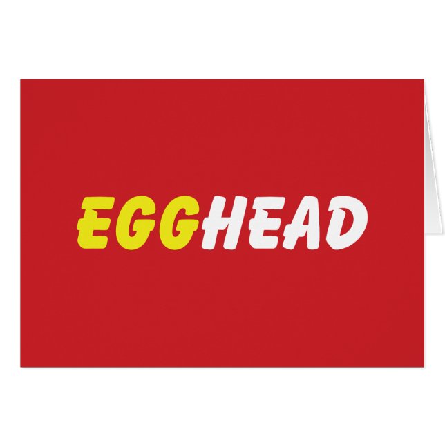 EGGHEAD GREETING CARTES (Devant horizontal)