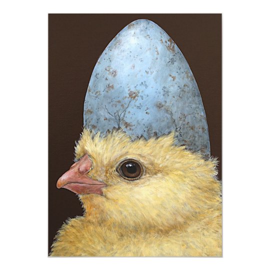 Egghead peep flat card
