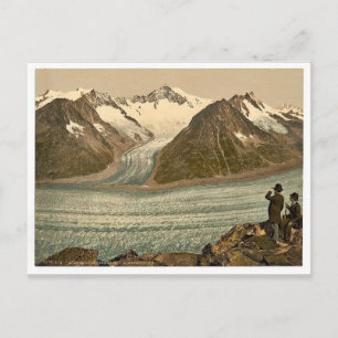 Eggishorn, Grand Aletsch Glacier, with Aletschhorn Postcard