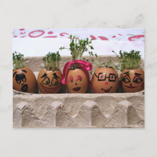 Eggmen Family Easter Postcard