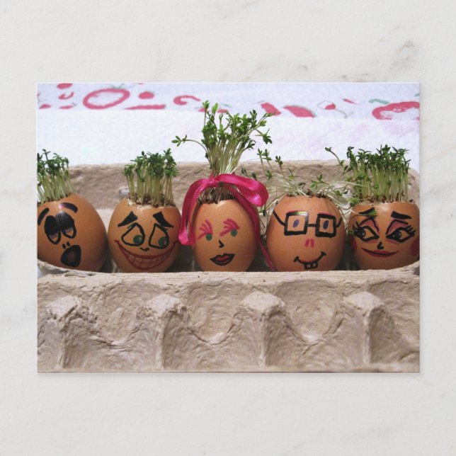Eggmen Family Easter Postcard (Front)