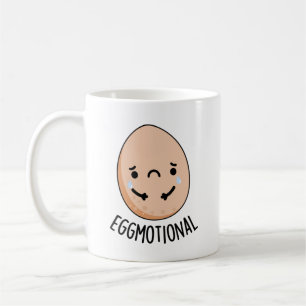 Eggmotional Funny Emotional Egg Pun  Coffee Mug