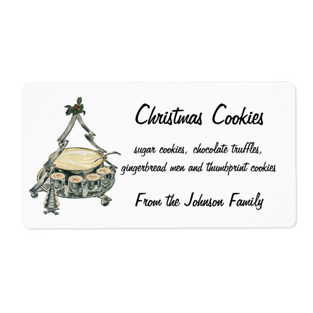 Eggnog dans un bol de punch de sapin de Noël vinta (Devant)