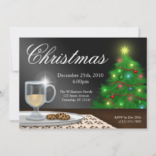 Eggnog et cookies Invitations de Noël