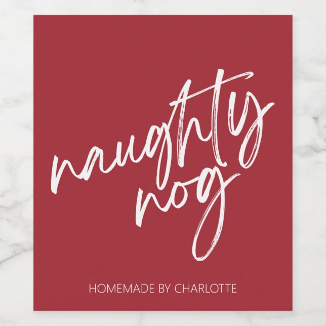 Eggnog Food and Beverage Label Set (Single Label)